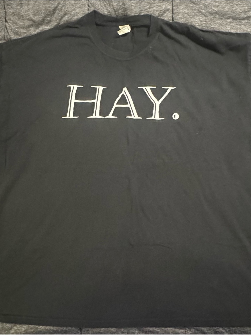 Rodkast “HAY” Black Tee with White Rodkast Collab Graphic